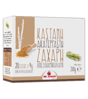 FC Sticks Καστανής Ζάχαρης-50 Sticks των 4gr